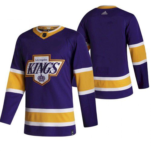 Men Los Angeles Kings Blank Purple NHL 2021 Reverse Retro jersey->los angeles kings->NHL Jersey
